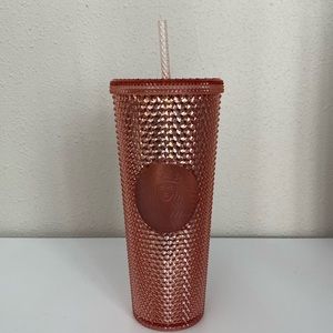 Starbucks studded Tumblr rose gold 24oz